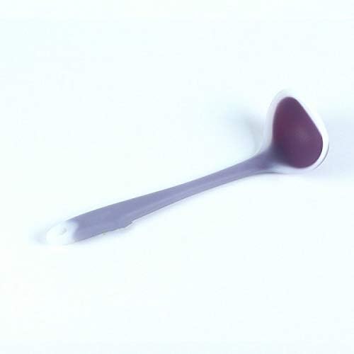 Giftock Silicone Spoone - Non-Stick Ladle Soup Spoon & Silicone Handle Effortless Cooking with Heat Resistant Baking Tool Rice Serving Dining Table Utensils Salad Cooking Tools (Pack of 1)