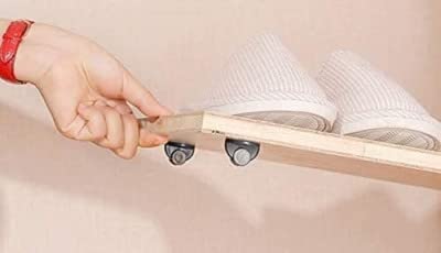 Giftock 4 Pcs Round Mini Swivel Caster Wheel, Self Adhesive Mini Swivel Casters Wheels For Storage Box, Furniture 4 Pcs Round Mini Swivel Caster Wheel