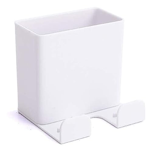 Giftock Remote Control Storage Box - 1 Pcs Plastic Multifunction Stationery Storage Box, Wall Mount Self-Adhesive Storage Box for Remote, Mobile Phone, Charging Plug Home, Office