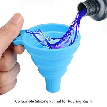 Giftock Flexible Silicone Foldable Kitchen Funnel for Liquid/Powder Transfer Hopper Food Grade Set Of 3 Silicone Collapsible Funnel Kitchen Tool Gadget