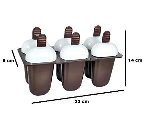 Giftock Ice Candy Moulds for Freezer Ice Pop Makers Plastic Reusable Kulfi Mould Set for Children and Adults- 100% Food Grade (Design -1)