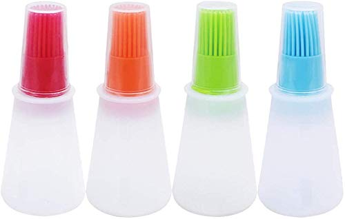 Giftock Oil Bottle Brush- Silicone Pastry Brush for Roasting, sauteing, Baking or Grilling, Frying, BBQ, Cooking Oil Dispenser Kitchen Tools Accessories
