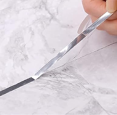 Giftock Silver Tile Sticker Waterproof Gap Sealing Tape Strip Self-Adhesive Decoration Tape for Floor, Tiles and Wall Decoration (0.5cm x 50m)