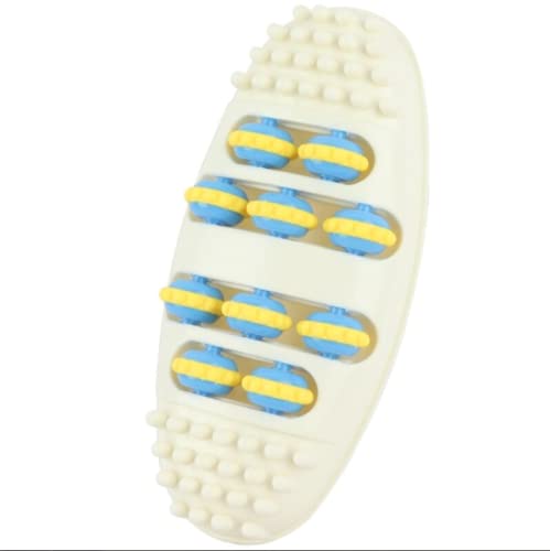 Giftock Oval Shape Foot Massager Roller Wheel Massager Feet Care Pain Relief With 4 Row Rollers Acupoint Relaxation Tool