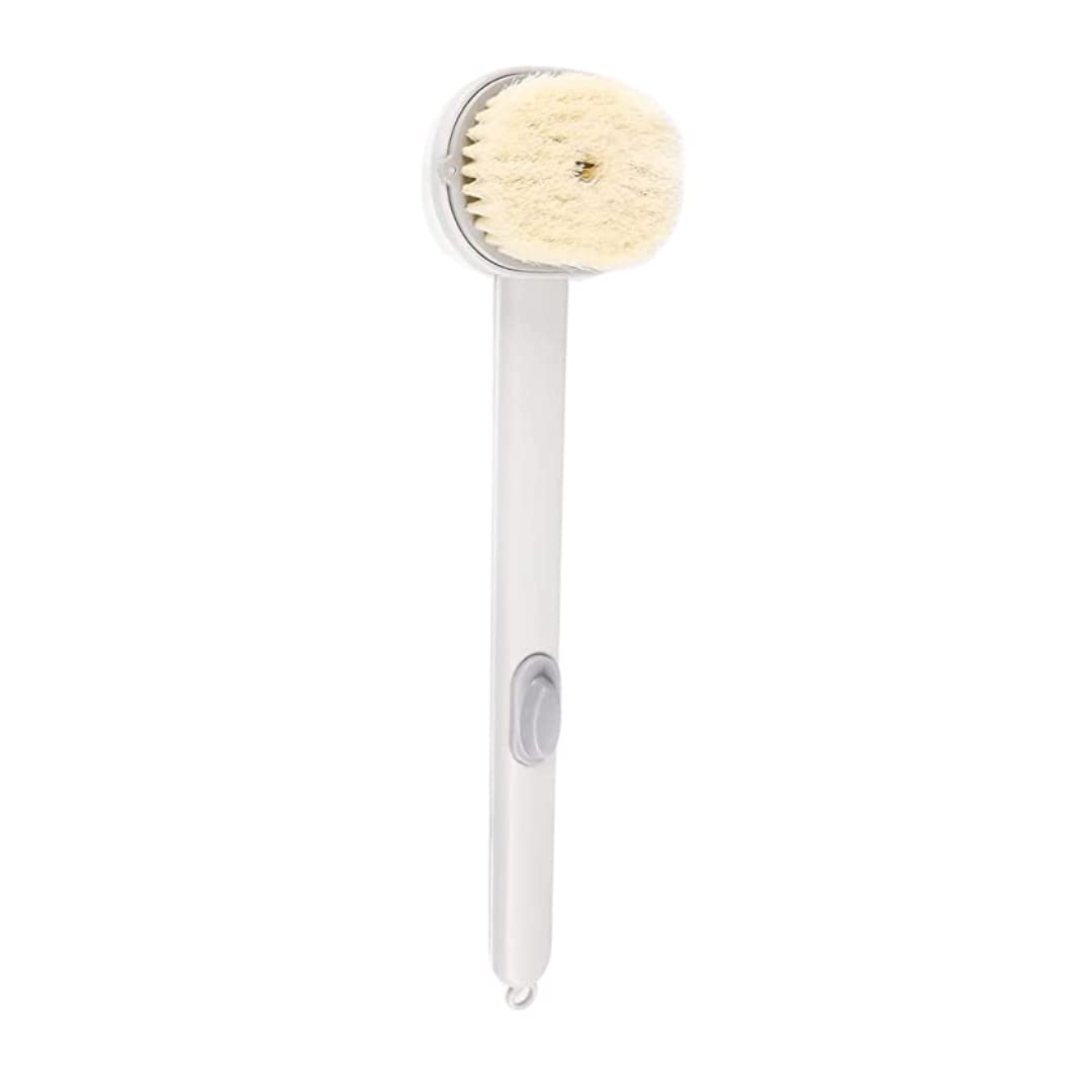 Giftock Soap Dispenser Bath Brush - Built-in Soap Dispenser for Easy and Effortless Bathing, Comfortable Handle and Soft Bristles for Gentle Cleansing