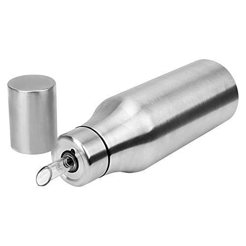 Giftock  Stainless Steel Nozzle Oil Dispenser Pot 1000ml with Stainless Steel Lid.