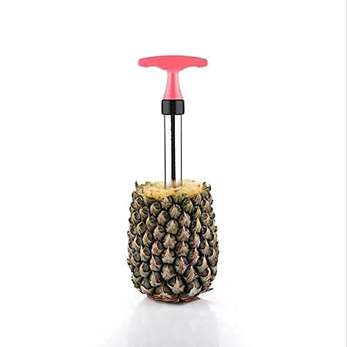 Giftock New Pineapple Cutter Machine | Stainless Steel Manual Fruit Peeler Corer Slicer Kitchen Knife with Drill Straw Hole Opener | Fruit Cutter | Pineapple Slicer (Multicolor)
