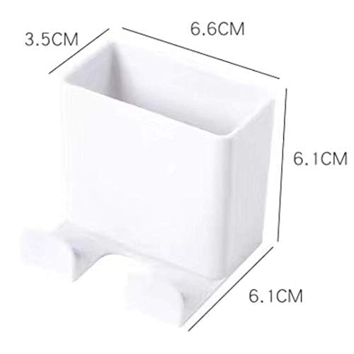 Giftock Remote Control Storage Box - 1 Pcs Plastic Multifunction Stationery Storage Box, Wall Mount Self-Adhesive Storage Box for Remote, Mobile Phone, Charging Plug Home, Office