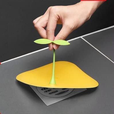Giftock Bean Sprouts Floor Drain Toilet Floor Anti-Smell Cover Silicone Bean Sprouts Floor Sink Filter Sewer Deodorant Cover Silicone Filter Bathroom Hair Catcher Multicolor(1 PCS)