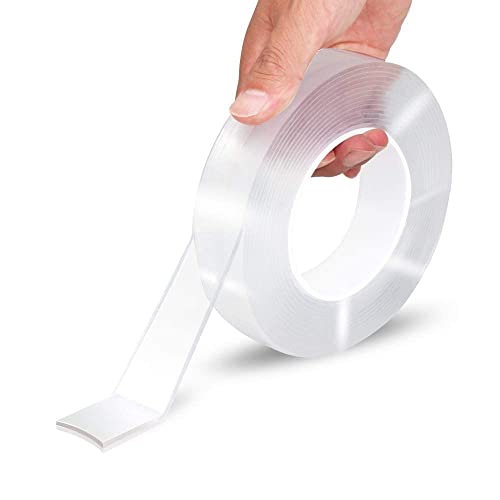 Giftock 3 Meter Double Sided Nano Magic Ivy Grip Tape Heavy Duty Transparent Tape,Removable, Washable, Reusable & Anti-Slip (L-3Mtr, W-3Cm)