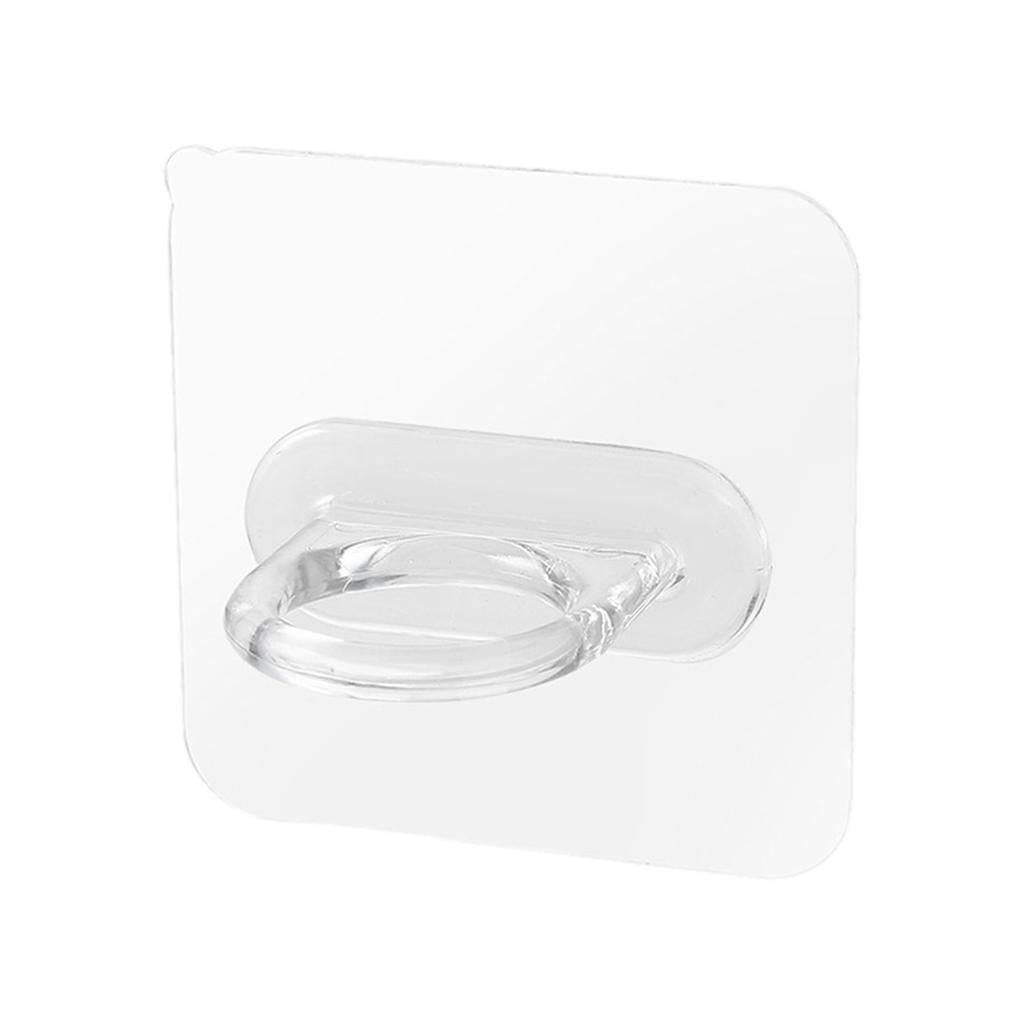 Giftock Hooks for Wall - Multi-Functional Transparent Heavy Plastic Adhesive Wall Magic Hook Sticker Cabinet Bathroom Storage Round Sticker for Kitchen, Home, Bathroom(Set of 5)