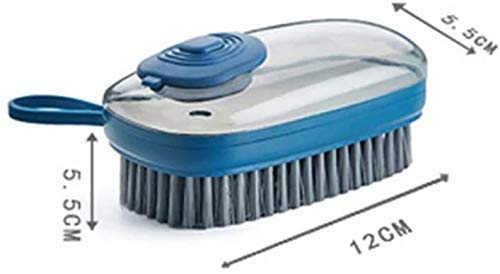 Giftock 3 in 1 Multipurpose Grip Liquid Adding Silicon Scrubber Brush for Kitchen & Bathroom Household Cleaning