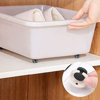 Giftock 4 Pcs Round Mini Swivel Caster Wheel, Self Adhesive Mini Swivel Casters Wheels For Storage Box, Furniture 4 Pcs Round Mini Swivel Caster Wheel