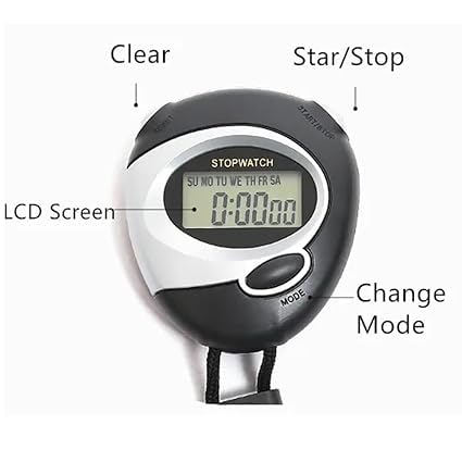 Giftock Multi-Function Electronic Stopwatch Sport Timer Lap Split | Digital Professional Stopwatch with Clock Alarm, Large Display Shockproof Stopwatch for Coaches Swimming Running Sports Training