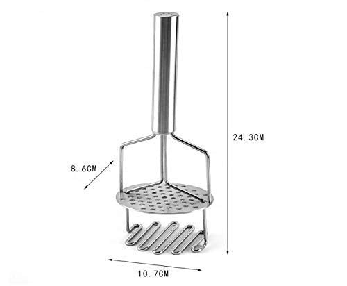 Giftock Stainless Steel Potato Masher | Pav bhaji, Vegetable Smasher (Silver)