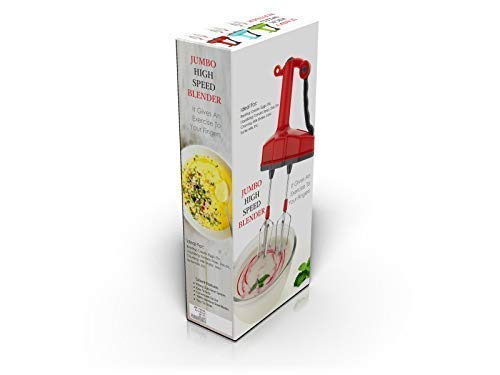 Giftock Jumbo Dual Blade Manual Hand Blender- High-Speed Dual Power Free for Kitchen Beater Whipping Cream Machine -Cakes, Soup Soup, Lassi, Milkshake
