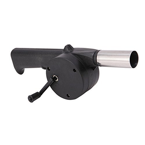 Giftock Glord Stainless Steel Standard Portable Hand Powered Bbq Fan Air Blower For Outdoor Camping Picnic Charcoal Grill Barbecue (Multicolour).