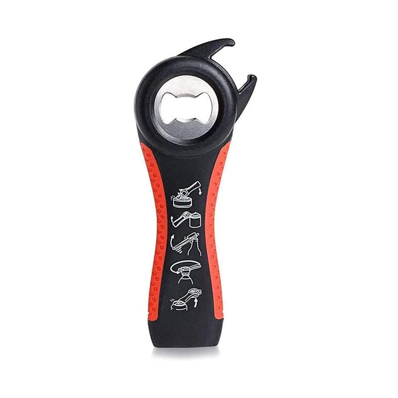 Giftock 5 in 1 Multi Jar Opener, 5 in 1 Bottle Can Opener Set, Seal Soda Lid Twist Grips, Jar Opener for Chef Kids Kitchen Gift Christmas Holiday Party.