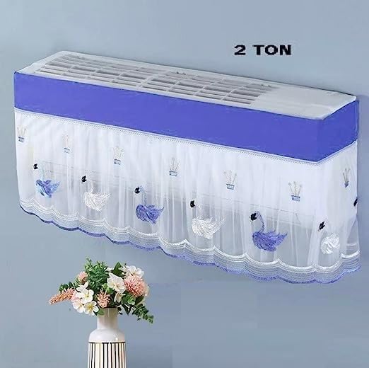 Giftock AC Cloth Cover Waterproof | Folding Adjustable Designer Ac Split Cover | Premium Work Indoor AC Dust Protection Cover | Washable, Foldable, Dustproof (Multicolor, Multi-design) (2 Ton)