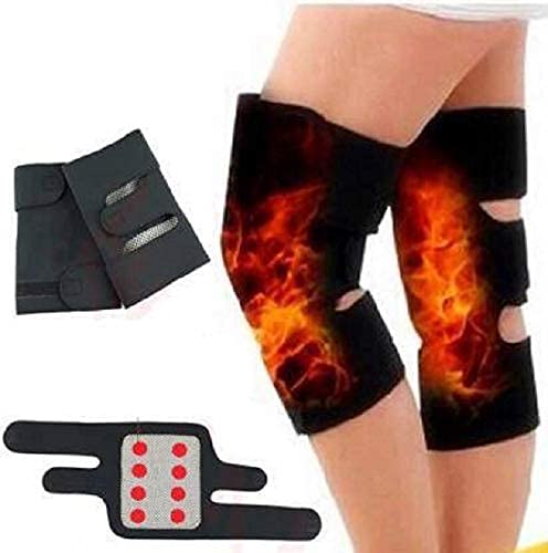 Giftock Magnetic Therapy Hot Knee Belt Self Heating Knee pad Knee Support Belt Tourmaline Knee Braces Support Heating Belt Strap Cap for Pain Relief Knee Protection Belt for Leg Pain (1)