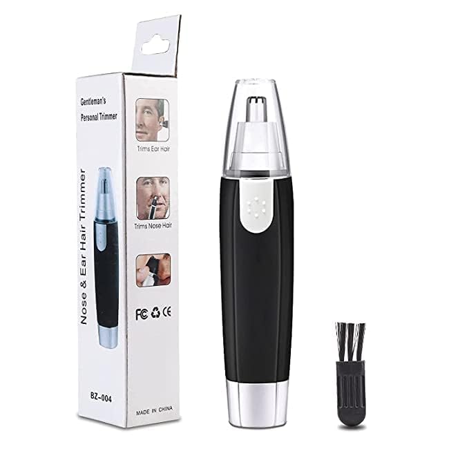 Giftock  3 in 1 Electric Nose & Ear Hair Trimmer for Men & Women | Dual-edge Blades |Painless Nose and Ear Hair Remover Trimmer Eyebrow Flawless Electronic (black)