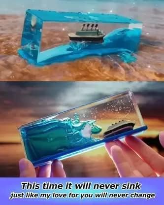 Giftock Liquid Wave Cruise Ship Decoration,Titanic,Cruise Ship That No Longer Sinks, for Car Dashboard Decorative Showpiece/Idol, Paperweight, Home Decor Decoration & Gifting Purpose (Titanic)