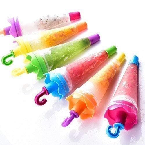 Giftock Ice Candy Moulds for Freezer Ice Pop Makers Plastic Reusable Kulfi Mould Set for Children and Adults- 100% Food Grade (Design -1)