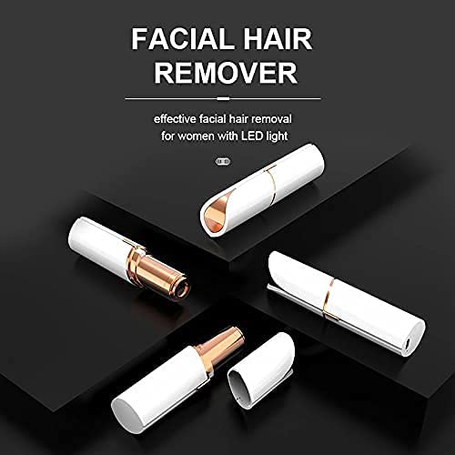 Giftock Eyebrow Hair Removal USB Rechargeble Pain Less Flawless Machine for Women & Men - Face, Chin, Cheek, Eyebrow, Upper Lip Hair Remover for Women - Lipstick Shaped (Eyebrow Trimmer)