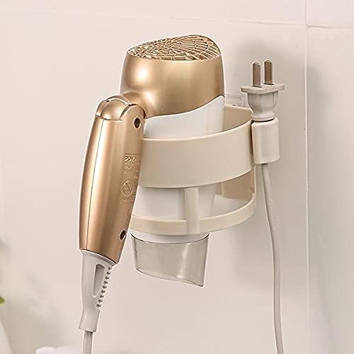 Giftock Hair Dryer Holder Wall Mounted Self Adhesive, Plastic Hair Blow Dryer Styling Tools Rack, Bathroom Organizer Compatible (1 PCS)