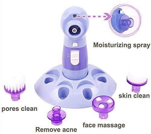 Giftock 4 in 1 Multifunctional Power Perfect Pore Facial Cleaning Brush Blackheads Remover Face Beauty Care Facial Massager Skin Care Cleaner Face Washing Machine Blackhead Remover(Pack of 1)