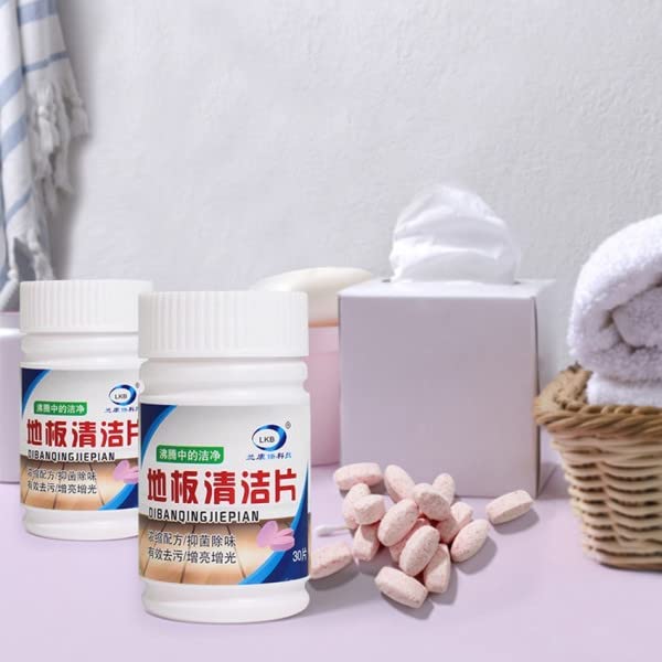 Giftock Floor Cleaning Tablets, Multi-Effect Cleaning Tablets, Soluble Concentrated Cleaner Tablets, Deep Decontamination Tablets, Quick Drying Natural Portable Fresh Smell (30pcs)