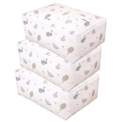 Giftock Storage Organizer, Moisture Proof Mildew Proof Dust Proof Quilt Storage Bags, for Storing Quilts Coats, Jackets Home Use Pillows, Blankets Underbed Storage Bag (58 * 40 * 22 CM) (3)