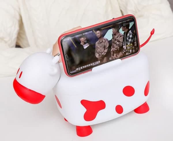 Giftock Plastic Cow Shaped Tissue or Toothpick Storage Organizer(Random Colour) Pack of 1
