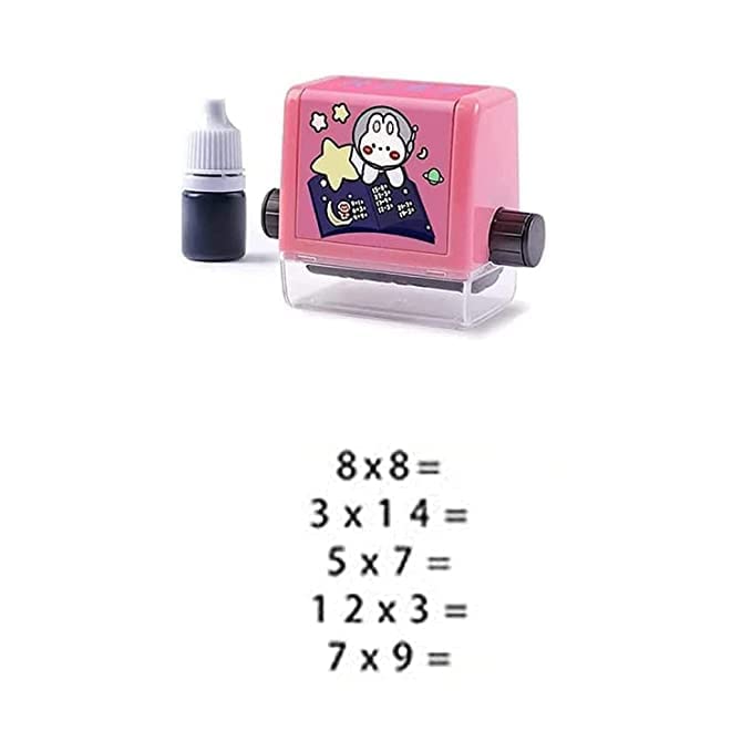 Giftock Smart Number Rolling Maths Stamps for Kids, Multiplication Maths Roller Stamp, Smart Math Roller 100 Learning Toy for Preschool, Stamp Art for Kids (Pack of 1- Multicolor)(Multiplication)