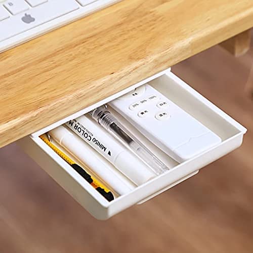 Giftock  Desk Table Drawer,Hidden Drawer Self-Adhesive Tray Storage Box Expandable Drawer Tray for Home,Office,School and Desk-1pcs multicolor (1)