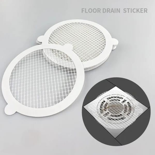 Giftock 10-Pack Disposable Shower Drain Hair Catcher, 90mm/3.54inch Waterproof Drain Hair Catcher for Shower Drain, Bath Hair Catcher Shower Mesh Sticker for Bathroom Bathtubs