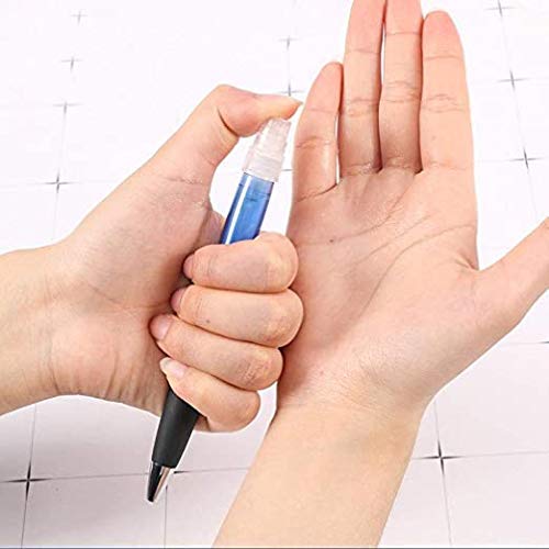 Giftock Spray Pen Sanitizer Refillable & Reusable Portable Liquid Nano Mist Empty Atomizer for Travel, Home, Office, School Etc. Personal Care Pocket Ball (Pack of 5, Multi-color)