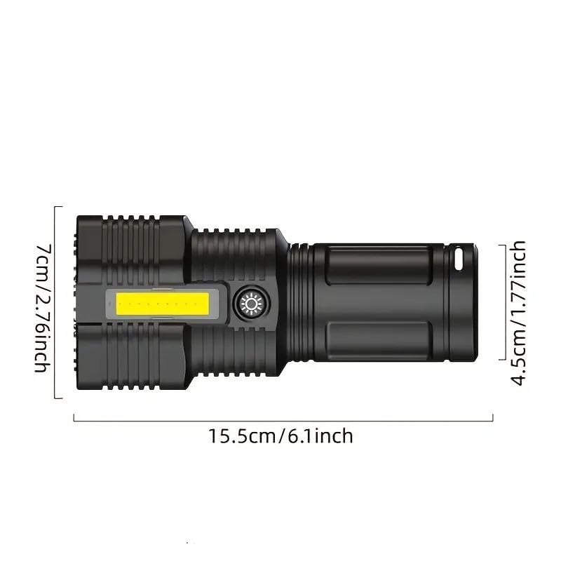 Giftock STORE 12 LED Flashlight COB Side Light USB Rechargeable Strong Light Flashlight