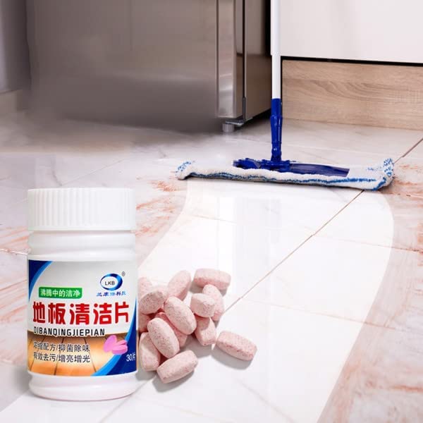 Giftock Floor Cleaning Tablets, Multi-Effect Cleaning Tablets, Soluble Concentrated Cleaner Tablets, Deep Decontamination Tablets, Quick Drying Natural Portable Fresh Smell (30pcs)