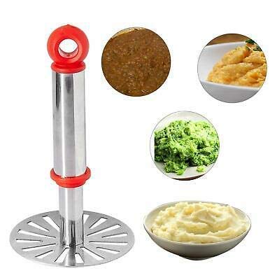 Giftock Stainless Steel Potato Vegetable Pav Bhaji Masher for Kitchen|Potato Squeezer Portable Food Crusher Bhaji Press (Multicolour)
