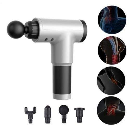 Giftock Massager Gun Handheld Electric Deep Tissue Percussion Muscle Body Massager Gun with 6-speed, for Pain and Stress Relief with 4 Massage Head(Multi)