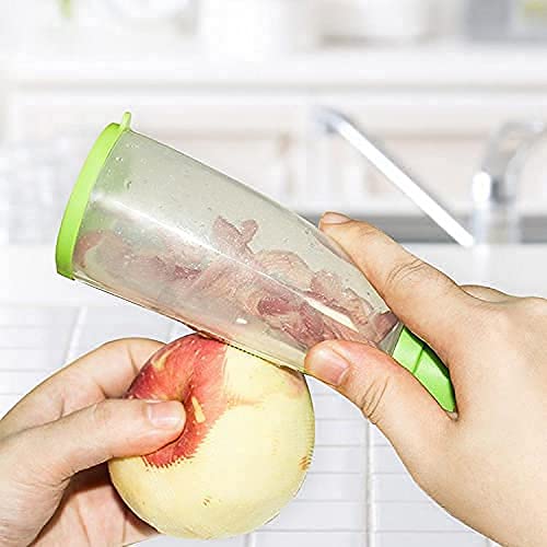 Giftock Vegetable Peeler with Container, Fruit Peeler with Container, Smart Stainless Steel Peeler with ABS Container (Pack of 1, Color: Multicolor)