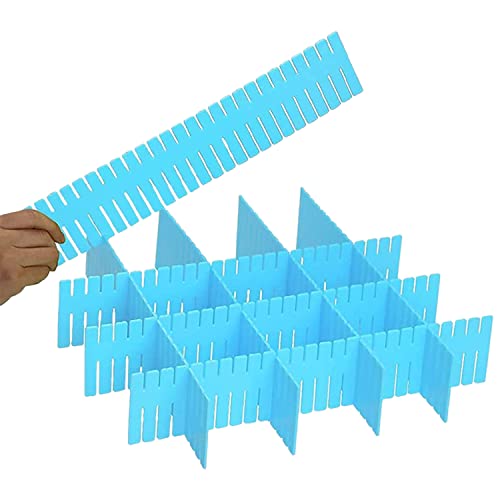 Giftock Drawer Divider|Plastic Adjustable Drawer Organizer|Flexible Drawer Dividers For Socks|Tie|Makeup|Kitchen|Dresser|Pack of 1|8 Pcs Set (Assorted)
