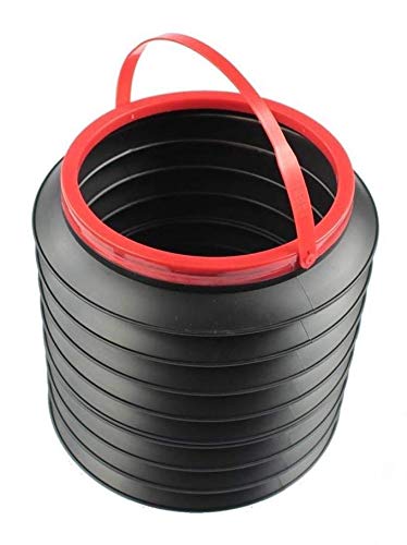 Giftock 4L Collapsible Car Dustbin Pop Up Trash Can Foldable Waste Bin Garbage Storage Rubbish Organizer for Diwali, with Adjustable Hanging Strap for Car, Van, SUV, Truck (Black, 1pc)