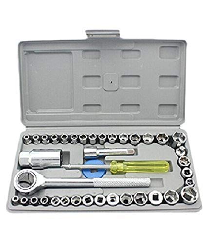Giftock Automobile Box Wrench Sleeve Suit Auto Car Repair Hardware 40 in 1 Pcs Tool Kit and Screwdriver and Socket Set