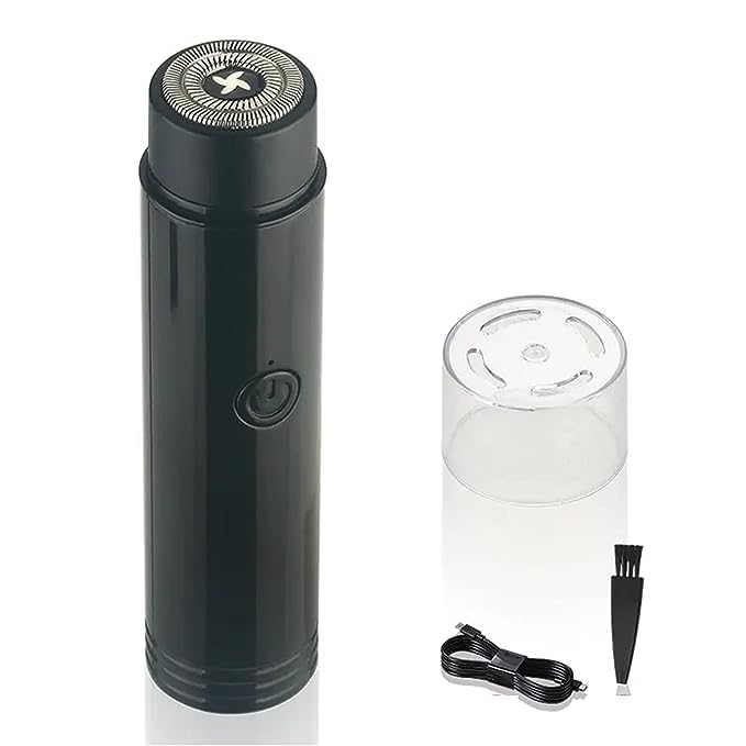 Giftock Mini Portable Electric Shaver for Men and Women Compact Travel-Friendly USB Washable Beard Shaver and Trimmer