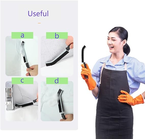Giftock Gap Cleaning Brush Multi-Purpose Door Window Track Deep Cleaning Brush Supplies,Bathroom Gap Cleaning Brush, Clean The Dead Corners of Bathroom Kitchen Tiles (Pack of 3)