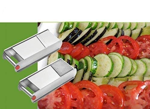 Giftock Multipurpose Slicer Cutter-Dual Stainless Steel Cutting Blades Spiral Slicer for Zucchini Spaghetti Noodles- Veg. Salad Maker Slicer for Kitchen (Watermelon Slicer)