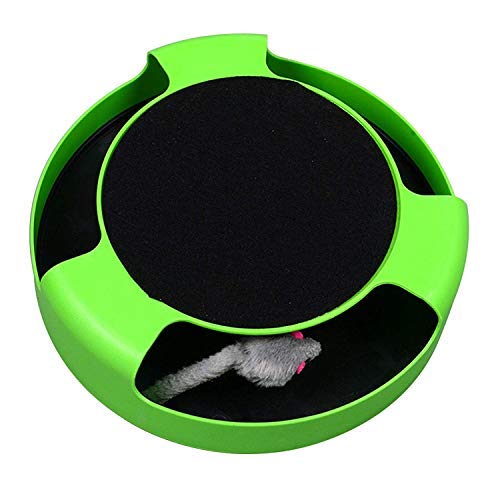 Giftock Best Interactive Toys for Cats - Motion Mouse/Mice and a Scratching Pad, Catch The Mouse, Catnip, Cat Scratcher Catnip Toy