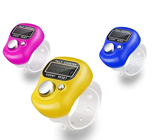 Giftock Multiuse Finger Counter Portable Hand Finger Counting Machine Digital Head Electronic Tally Counter Pack of 3
